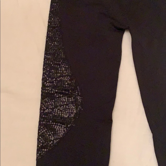NWOT bebe black leggings with black sequins - Picture 6 of 10